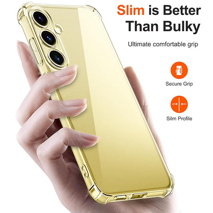 Kuori Samsung Galaxy S24 FE S721:lle, Techsuit, Iskunkestävä Kirkas, Läpinäkyvä