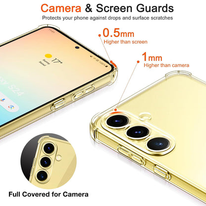 Kuori Samsung Galaxy S24 FE S721:lle, Techsuit, Iskunkestävä Kirkas, Läpinäkyvä