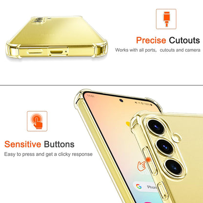 Kuori Samsung Galaxy S24 FE S721:lle, Techsuit, Iskunkestävä Kirkas, Läpinäkyvä
