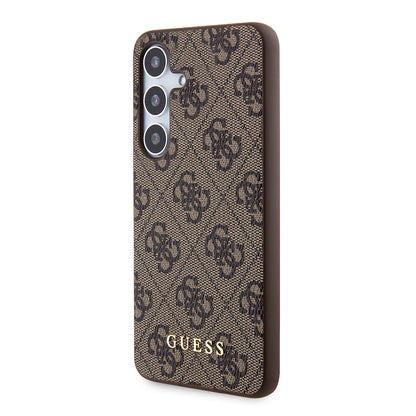 Kotelo Samsung Galaxy S24+ S926:lle, Guess, 4G Metal Gold Logo, Ruskea