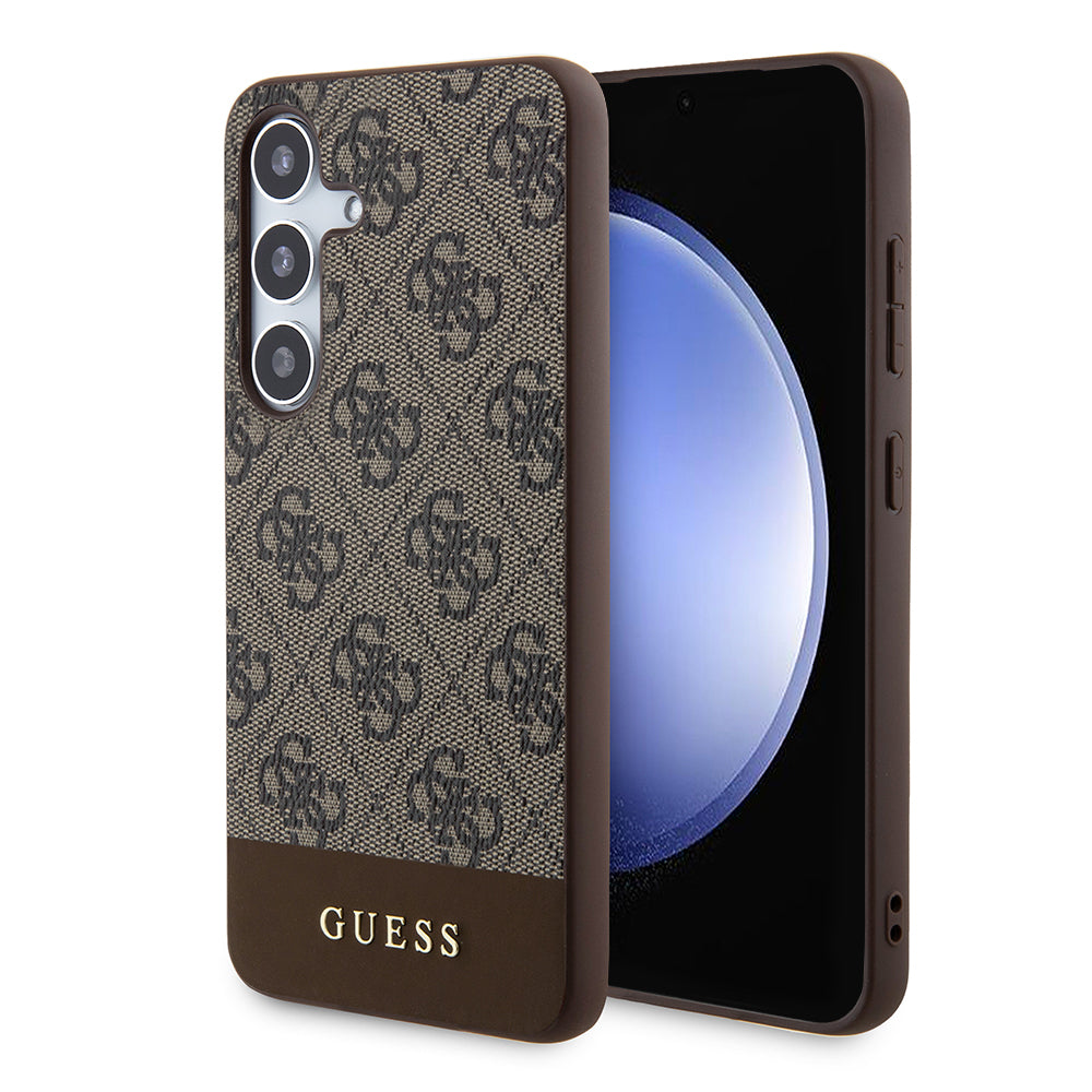 Suojakotelo Samsung Galaxy S24+ S926, Guess, 4G Stripe, Ruskea