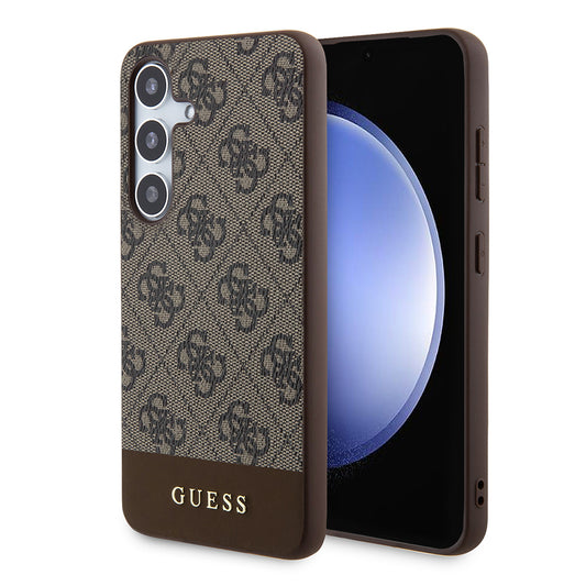 Suojakotelo Samsung Galaxy S24+ S926, Guess, 4G Stripe, Ruskea