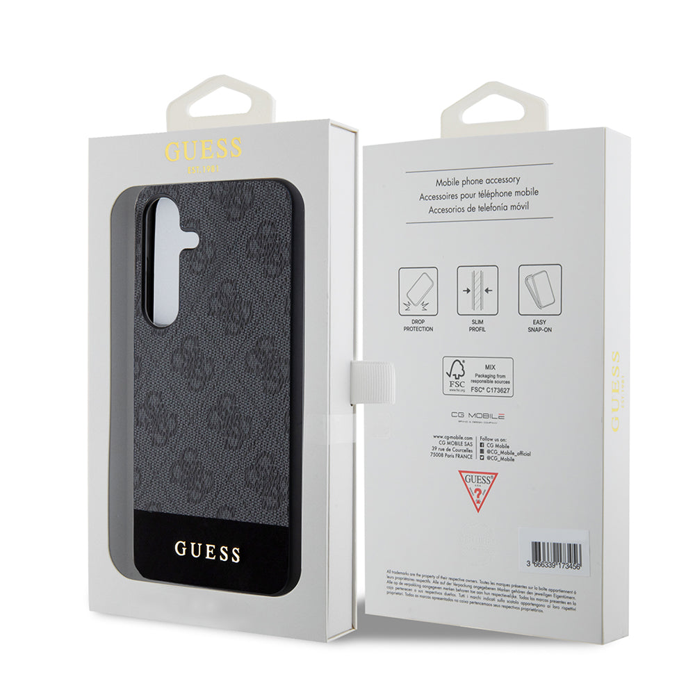 Suojakotelo Samsung Galaxy S24+ S926, Guess, 4G Stripe, Musta