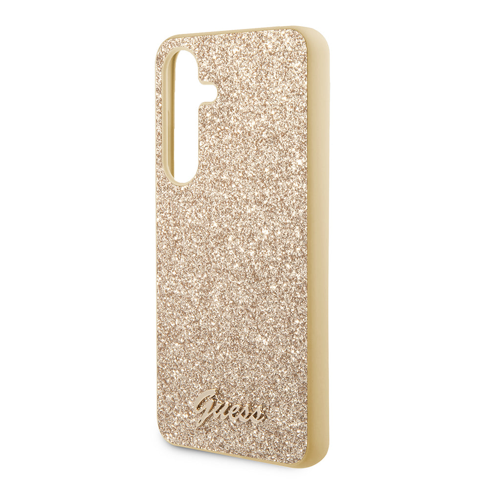 Kotelo Samsung Galaxy S24+ S926, Guess, Glitter Script, Kultainen