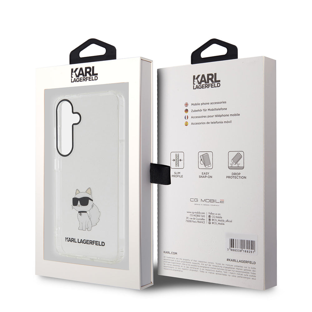 Kotelo Samsung Galaxy S24+ S926:lle, Karl Lagerfeld, IML Luxury Choupette, Läpinäkyvä