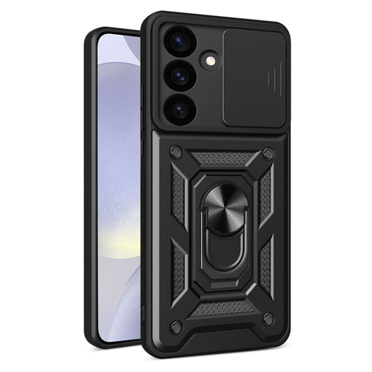 Kuori Samsung Galaxy S24+ S926:lle, Techsuit, CamShield, Musta