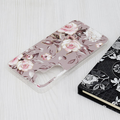 Kuori Samsung Galaxy S24+ S926:lle, Techsuit, Marble, Harmaa