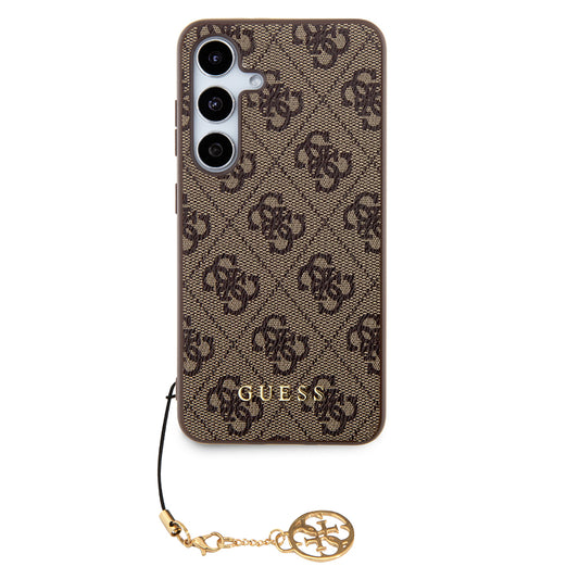 Suojakotelo Samsung Galaxy S24 S921:lle, Guess, 4G Charm, Ruskea