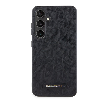Kotelo Samsung Galaxy S24 S921:lle, Karl Lagerfeld, Saffiano Mono Metal Logo, Musta