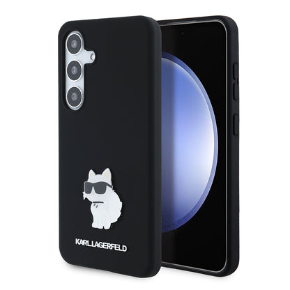Suojakotelo Samsung Galaxy S24 S921:lle, Karl Lagerfeld, Silicone Choupette, Musta