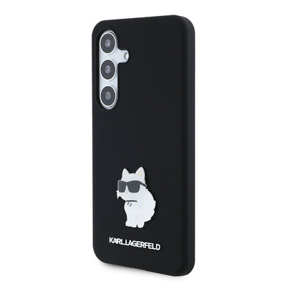 Suojakotelo Samsung Galaxy S24 S921:lle, Karl Lagerfeld, Silicone Choupette, Musta