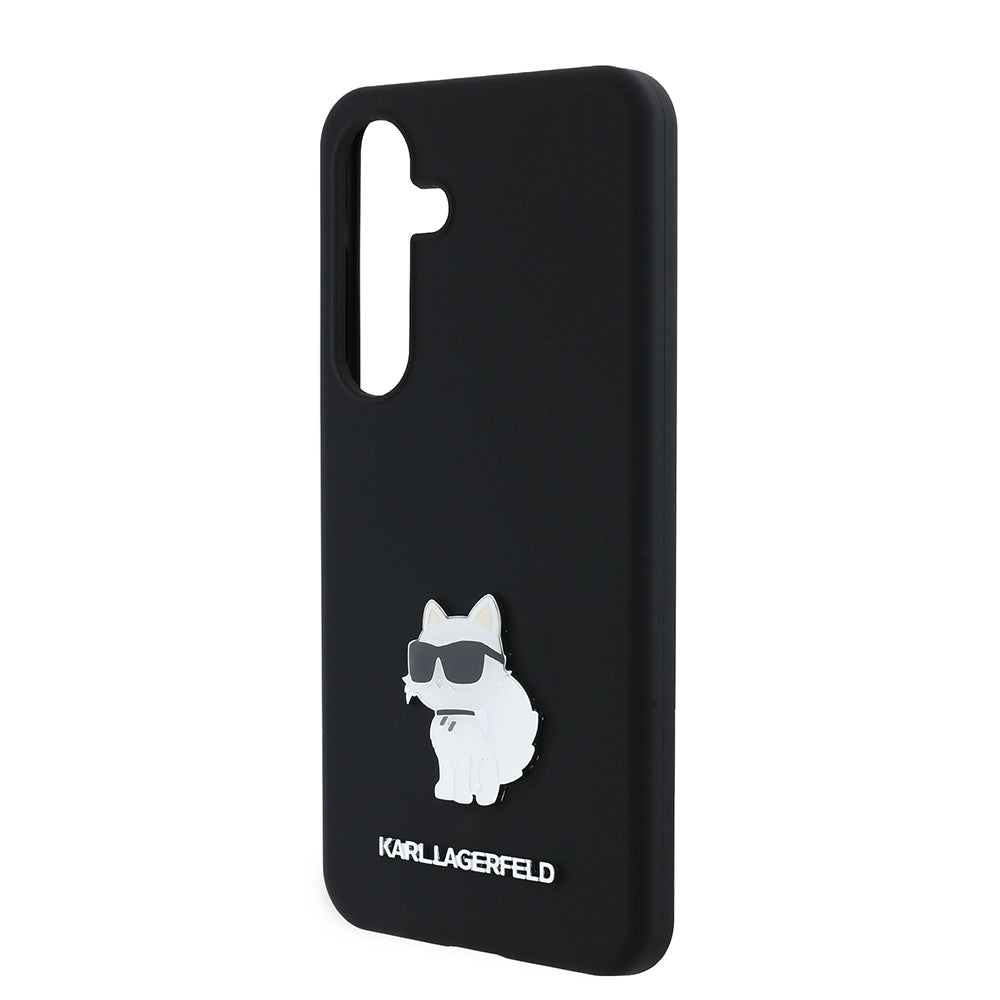 Suojakotelo Samsung Galaxy S24 S921:lle, Karl Lagerfeld, Silicone Choupette, Musta