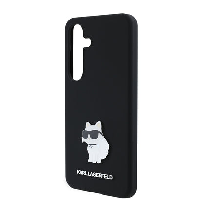 Suojakotelo Samsung Galaxy S24 S921:lle, Karl Lagerfeld, Silicone Choupette, Musta