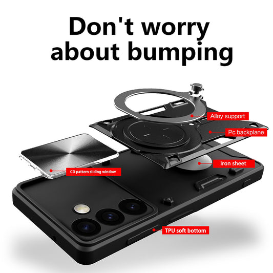 Kuori Samsung Galaxy S24 S921:lle, Techsuit, CamGuard Pro, Musta