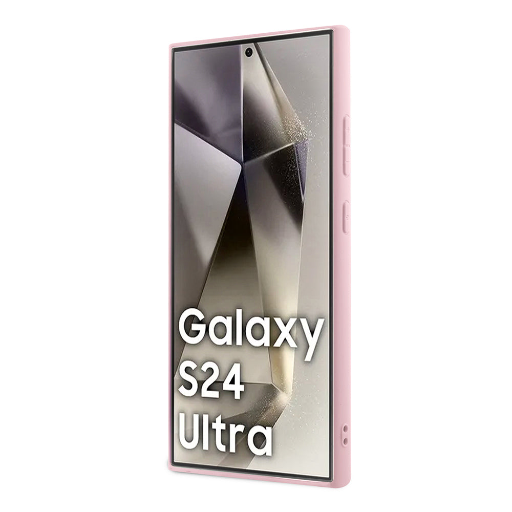 Kotelo Samsung Galaxy S24 Ultra S928:lle, Guess, Glitter Script, Pinkki