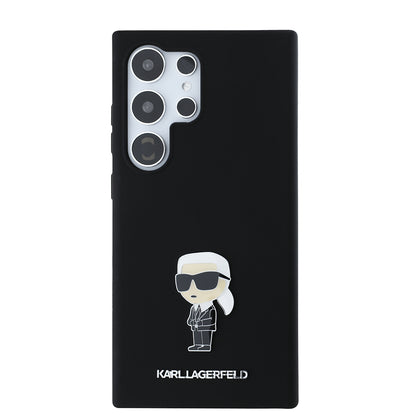 Suojakotelo Samsung Galaxy S24 Ultra S928:lle, Karl Lagerfeld, Silicone Ikonik Karl, Musta