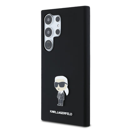 Suojakotelo Samsung Galaxy S24 Ultra S928:lle, Karl Lagerfeld, Silicone Ikonik Karl, Musta