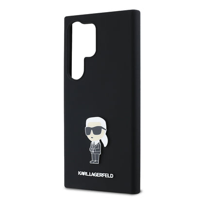 Suojakotelo Samsung Galaxy S24 Ultra S928:lle, Karl Lagerfeld, Silicone Ikonik Karl, Musta