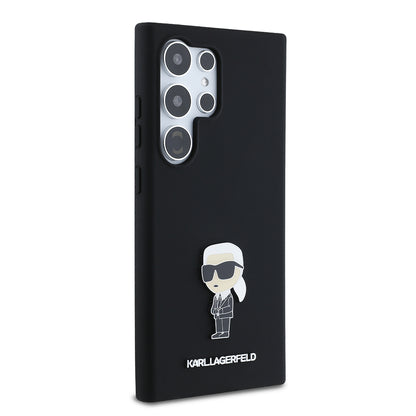 Suojakotelo Samsung Galaxy S24 Ultra S928:lle, Karl Lagerfeld, Silicone Ikonik Karl, Musta
