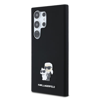 Kotelo Samsung Galaxy S24 Ultra S928:lle, Karl Lagerfeld, Silicone Karl & Choupette, Musta