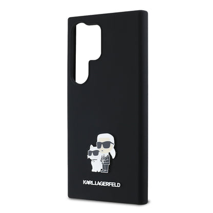 Kotelo Samsung Galaxy S24 Ultra S928:lle, Karl Lagerfeld, Silicone Karl & Choupette, Musta
