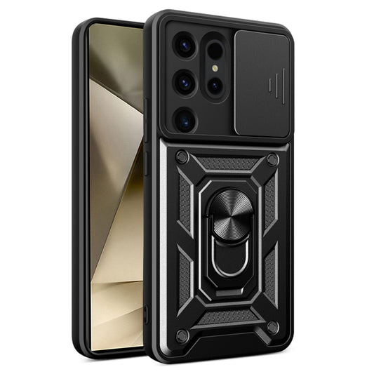 Kuori Samsung Galaxy S24 Ultra S928:lle, Techsuit, CamShield, Musta