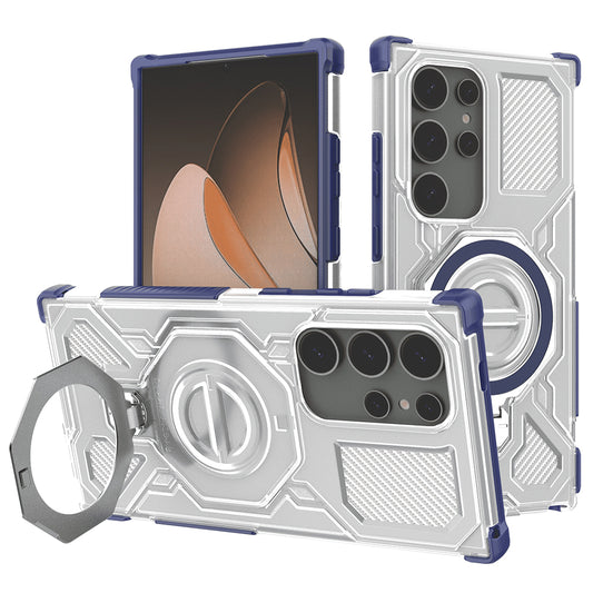 Kuori Samsung Galaxy S24 Ultra S928:lle, Techsuit, Carbon Shield Pro, Sininen