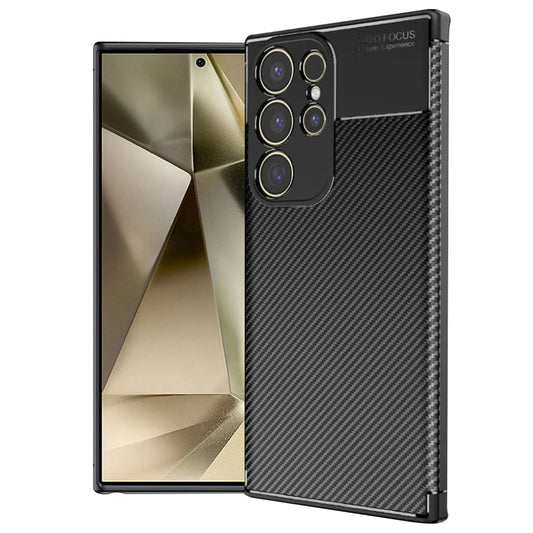 Kuori Samsung Galaxy S24 Ultra S928:lle, Techsuit, Hiilikuitu, Musta
