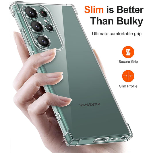 Kuori Samsung Galaxy S24 Ultra S928:lle, Techsuit, Iskunkestävä Kirkas, Läpinäkyvä