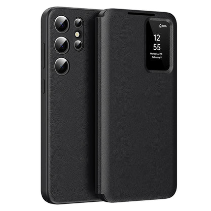 Kuori Samsung Galaxy S24 Ultra S928:lle, Techsuit, SmartView, Musta