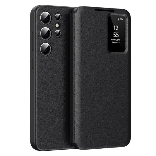 Kuori Samsung Galaxy S24 Ultra S928:lle, Techsuit, SmartView, Musta