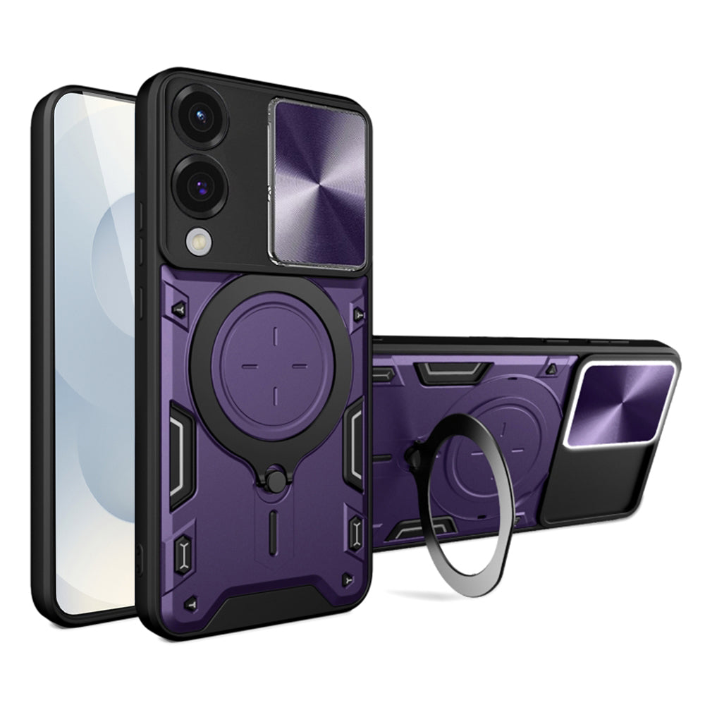Kuori Samsung Galaxy S25 Edge S937:lle, Techsuit, CamGuard Pro, Violetti