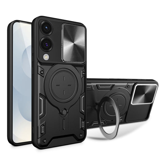 Kuori Samsung Galaxy S25 Edge S937:lle, Techsuit, CamGuard Pro, Musta