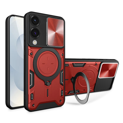 Kuori Samsung Galaxy S25 Edge S937:lle, Techsuit, CamGuard Pro, Punainen