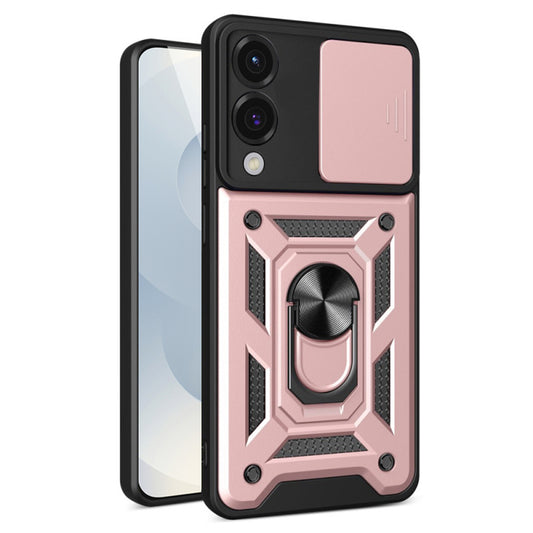 Kuori Samsung Galaxy S25 Edge S937:lle, Techsuit, CamShield, vaaleanpunainen