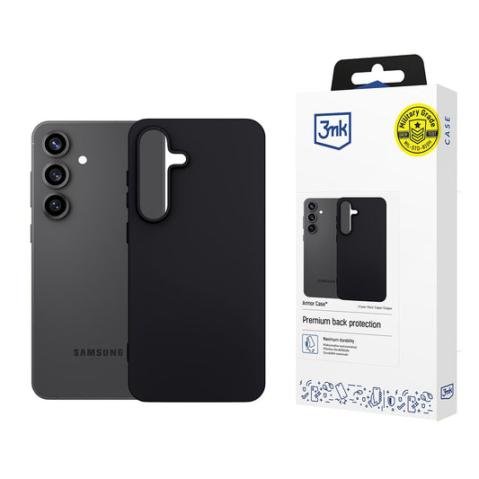 Kuori Samsung Galaxy S25 FE:lle, 3MK, Matta Musta