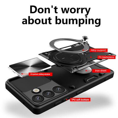 Kotelo Samsung Galaxy S25 FE:lle, Techsuit, CamGuard Pro, Punainen