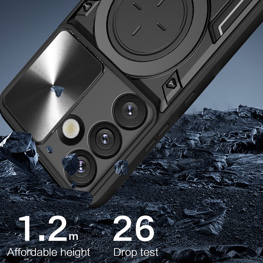 Kotelo Samsung Galaxy S25 FE:lle, Techsuit, CamGuard Pro, Punainen