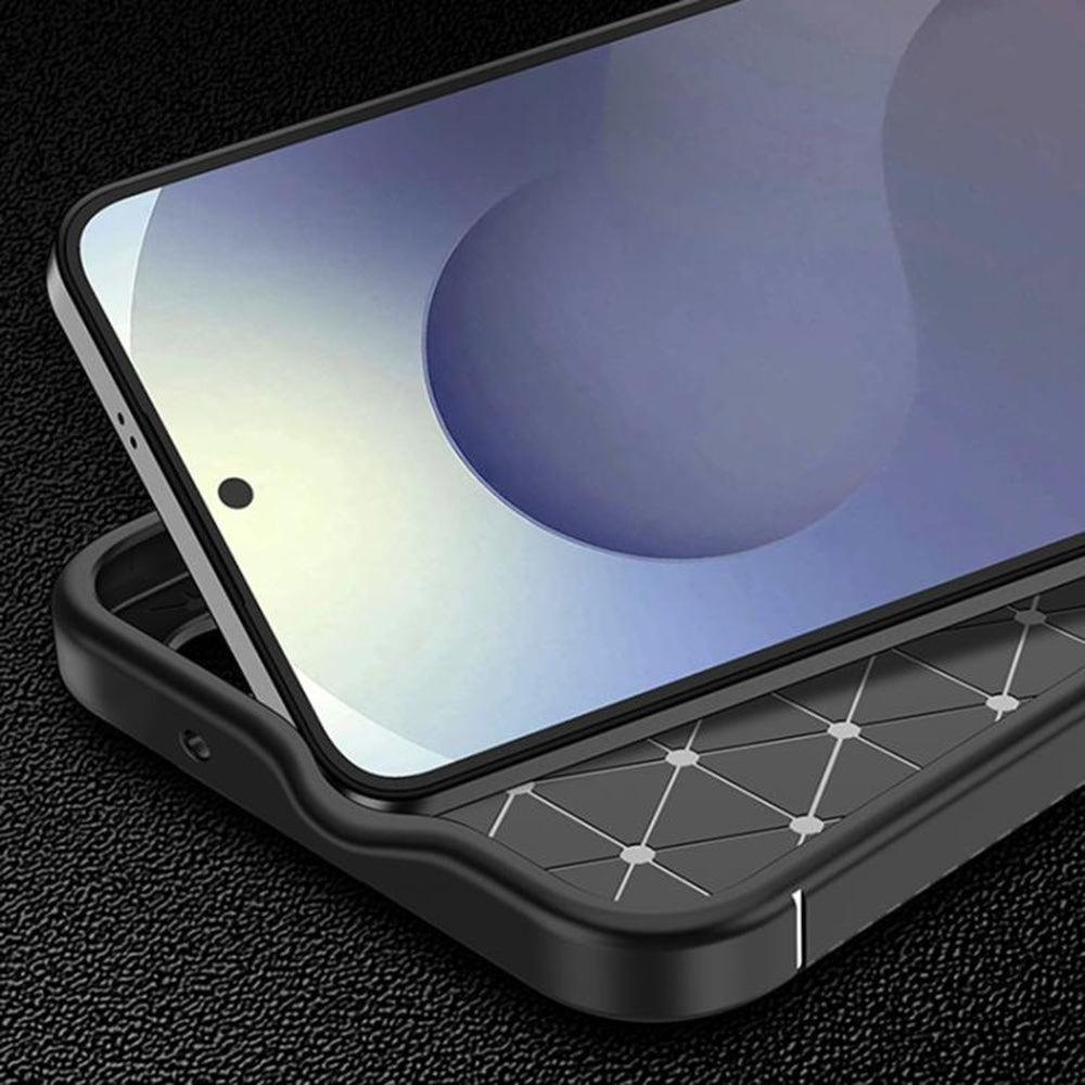 Kuori Samsung Galaxy S25 FE:lle, Techsuit, Hiilikuitu, Musta