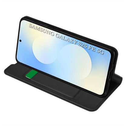 Kuori Samsung Galaxy S25 FE:lle, Techsuit, Magskin Book, Musta