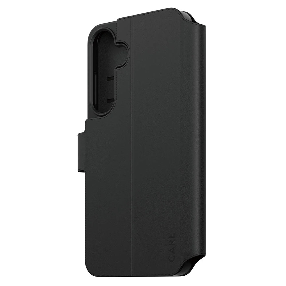 Suojakotelo Samsung Galaxy S25+ S936, PanzerGlass, Care Feature Kickstand Wallet, Musta