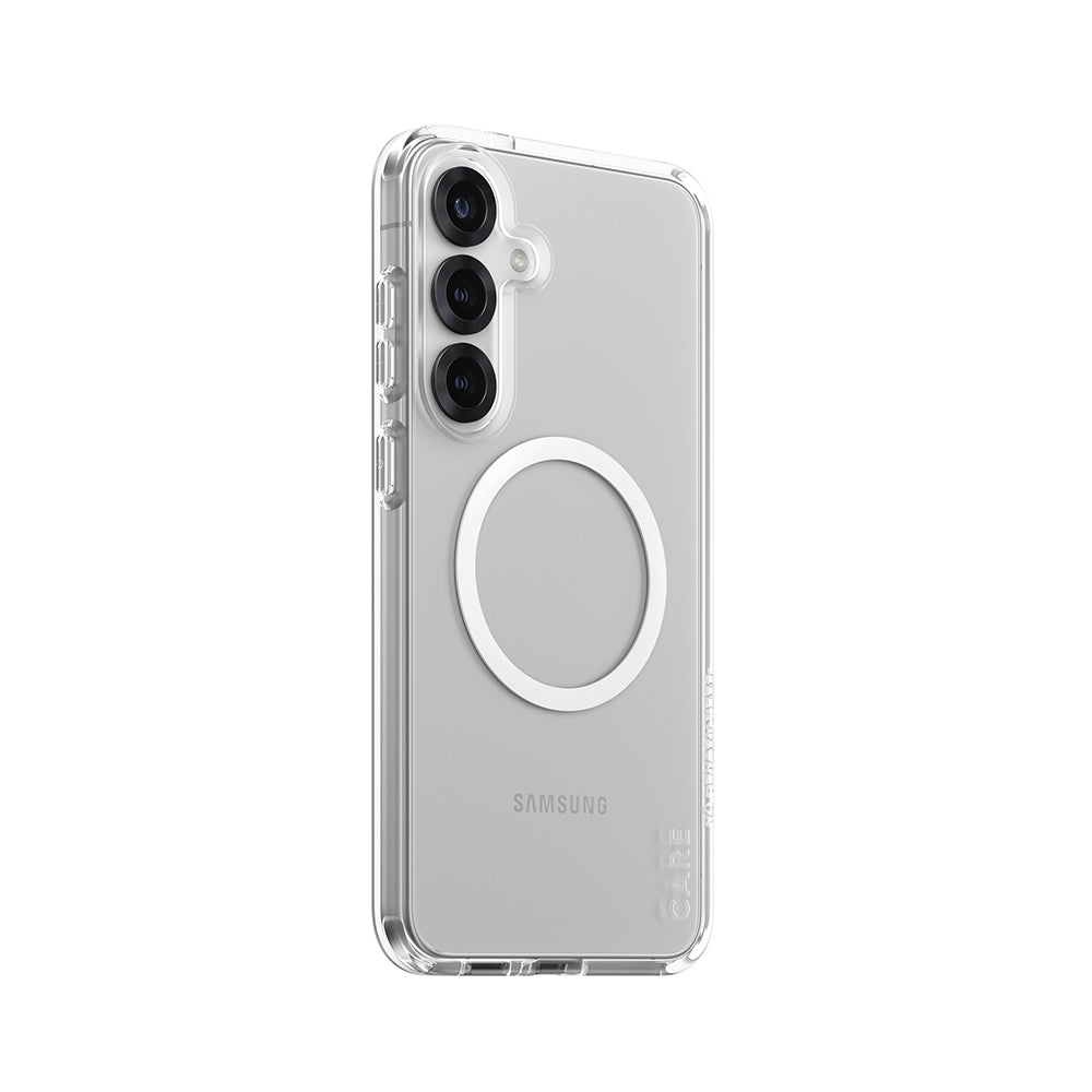Kotelo Samsung Galaxy S25+ S936:lle, PanzerGlass, Care Urban Combat, Valkoinen Läpinäkyvä