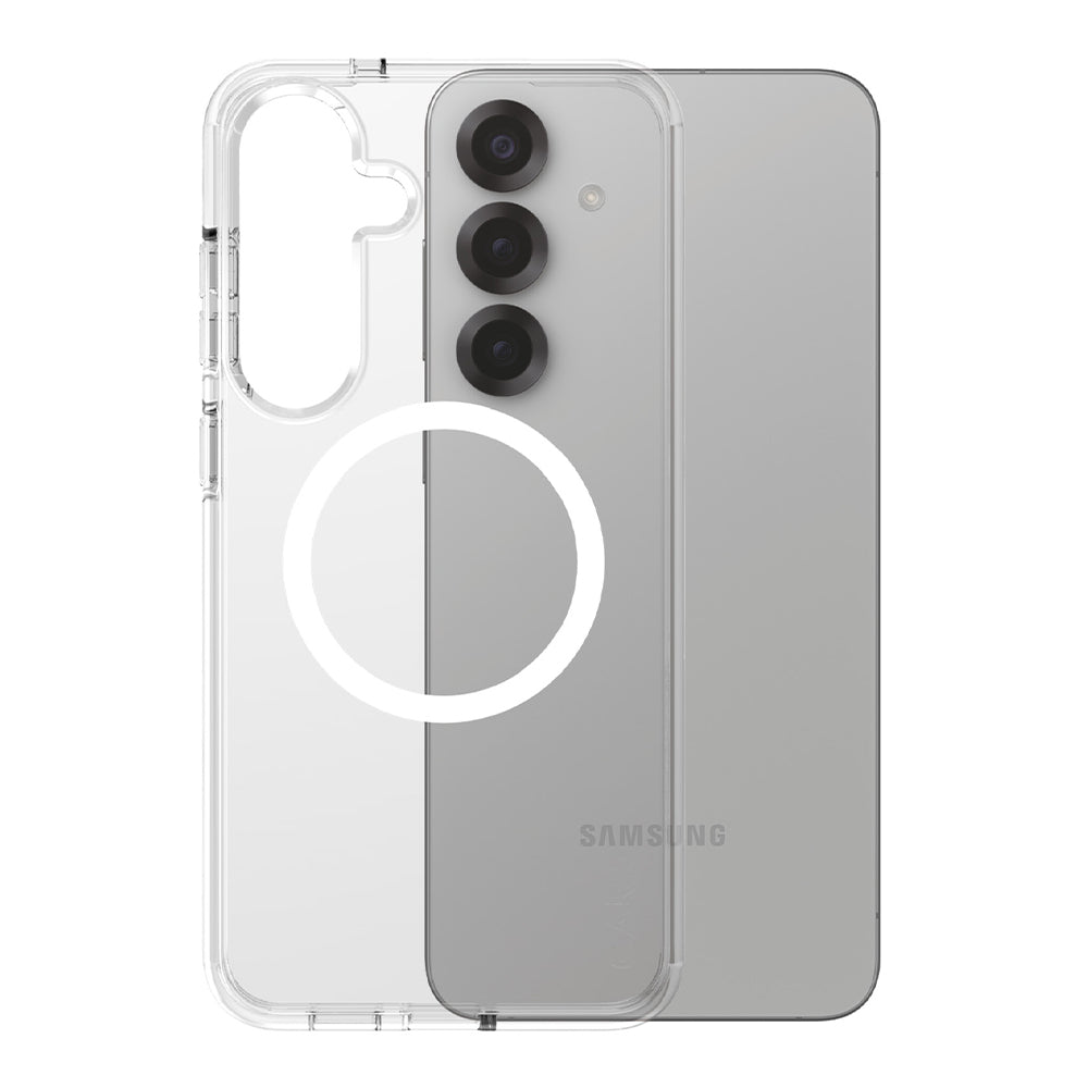 Kotelo Samsung Galaxy S25+ S936:lle, PanzerGlass, Care Urban Combat, Valkoinen Läpinäkyvä