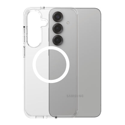 Kotelo Samsung Galaxy S25+ S936:lle, PanzerGlass, Care Urban Combat, Valkoinen Läpinäkyvä