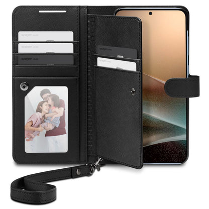 Kotelo Samsung Galaxy S25+ S936, Spigen, Wallet S, Musta ACS09125