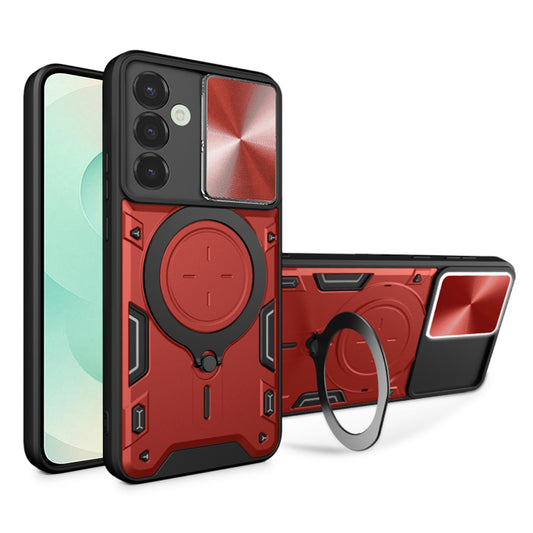 Kuori Samsung Galaxy S25+ S936:lle, Techsuit, CamGuard Pro, Punainen