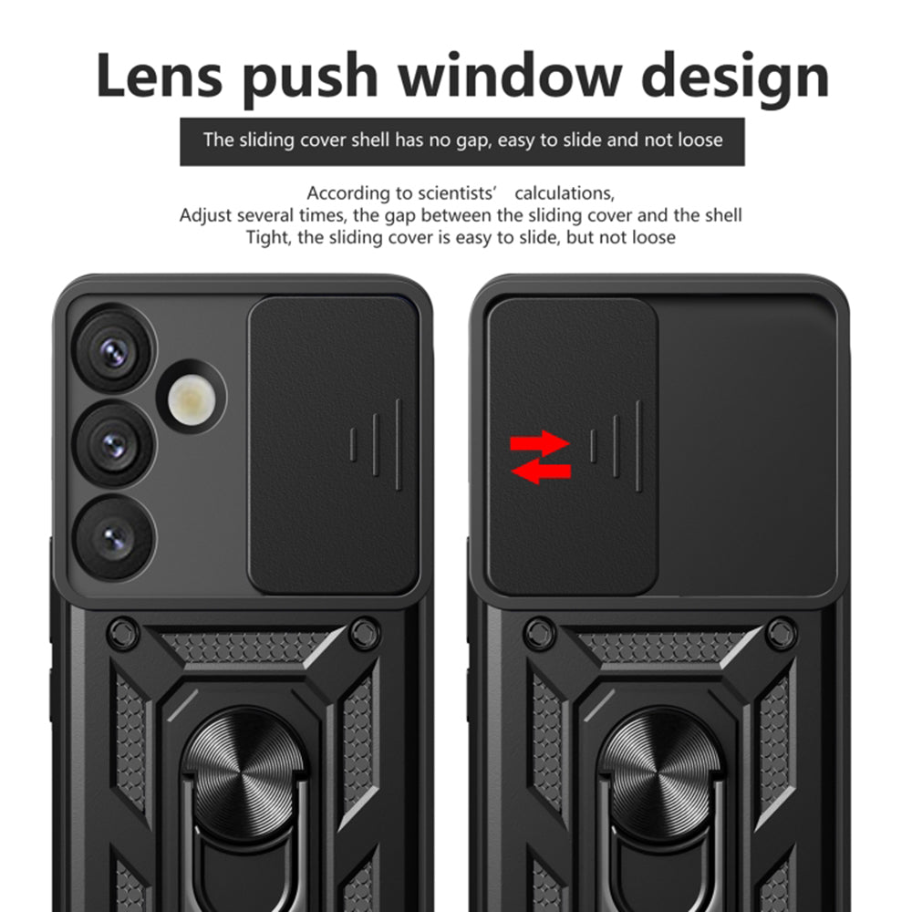 Kuori Samsung Galaxy S25+ S936:lle, Techsuit, CamShield, Musta
