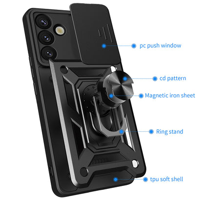 Kuori Samsung Galaxy S25+ S936:lle, Techsuit, CamShield, Musta