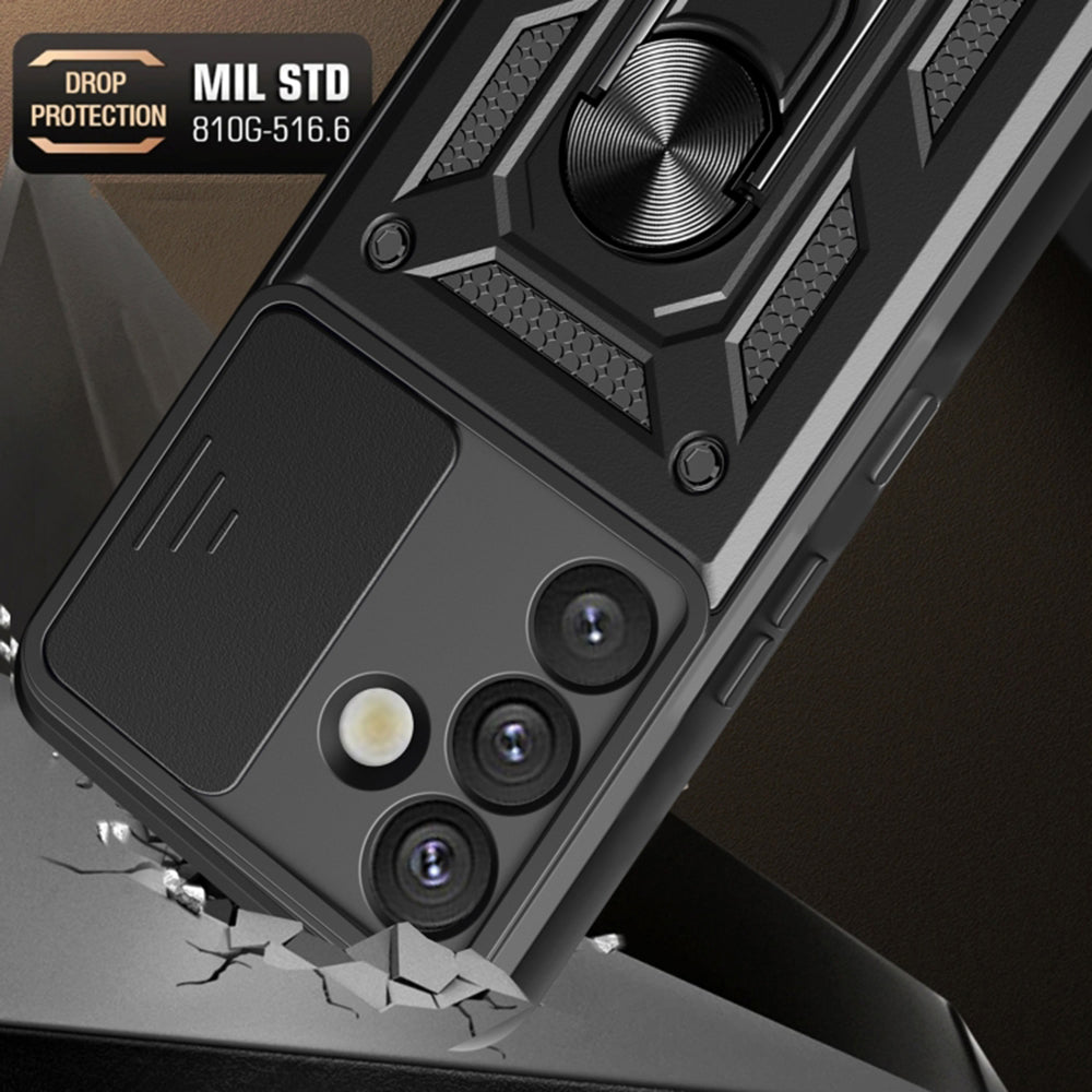 Kuori Samsung Galaxy S25+ S936:lle, Techsuit, CamShield, Musta