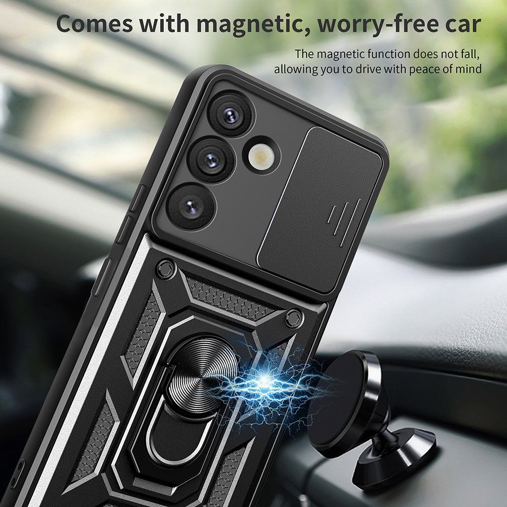 Kuori Samsung Galaxy S25+ S936:lle, Techsuit, CamShield, Musta